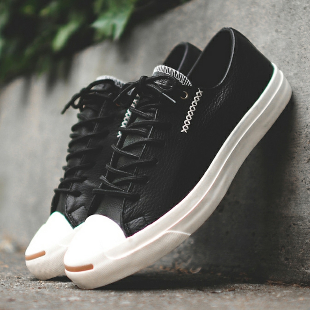 RARE Converse Jack Purcell leather cross-stitch